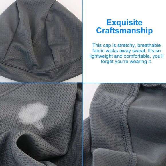 3x Helmet Liner Skull Cap Beanie Sweat Wicking Cycling Sport Quick-dry Hat Wrap - Picture 4 of 10